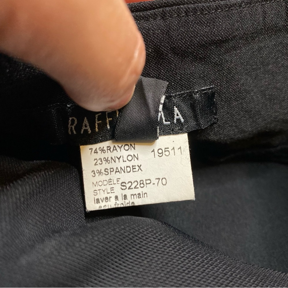 Raffinalla Black Zipper Front Pencil Skirt Rayon Blend Women’s Size 6 - Picture 6 of 7